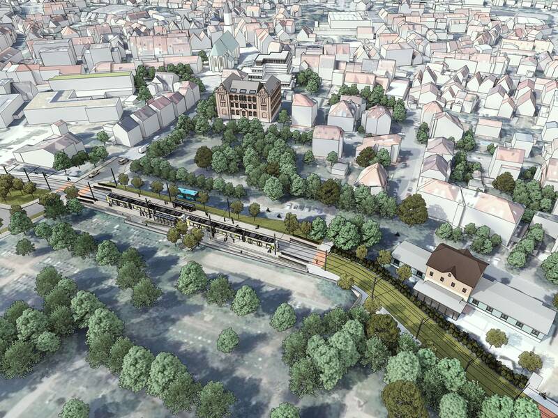 Haltestelle Bahnhof - Alte Bahntrasse, RSB-Visualisierung 2025