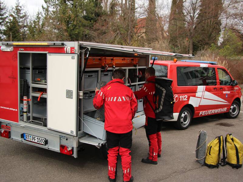 Feuerwehranhänger Spezielle Rettung aus Höhen und Tiefen