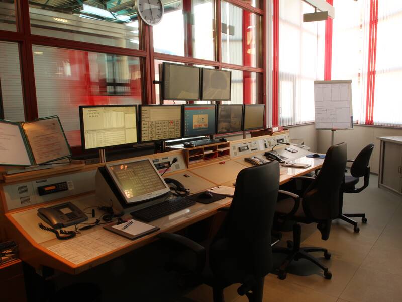 Einsatzzentrale im Feuerwehrhaus